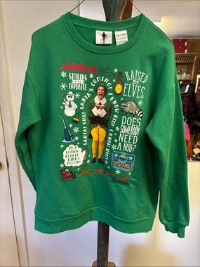 ELF Green Graphic Holiday Crewneck Sweatshirt